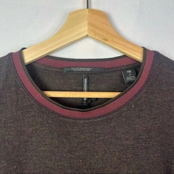 Scotch & Soda Red & Brown Extra Fine Woollen Jumper Sweater S - Picture 4 of 5